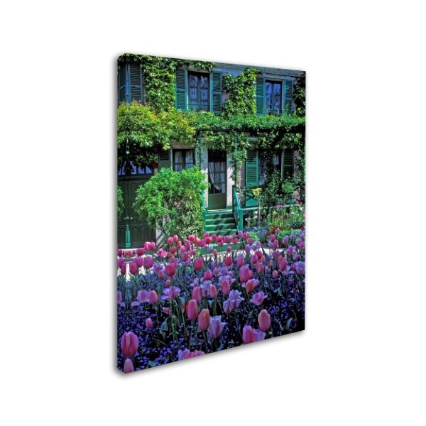 Kathy Yates 'Monet's House With Tulips' Canvas Art,22x32